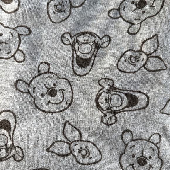 Disney Winnie the Pooh Pajama Set Womens Medium Brown Knit Joggers 2pc - Picture 6 of 12
